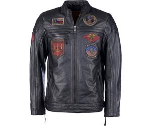 Top Gun Racing, leather jacket L Black/Black