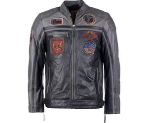Top Gun Racing, leather jacket M Black/Dark Grey
