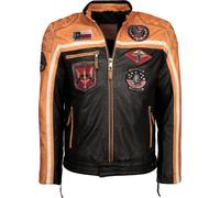 Top Gun Racing, leather jacket S Black/Orange/White
