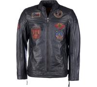 Top Gun Racing, leather jacket XXL Black/Black