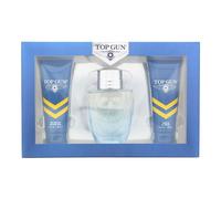 Top Gun Rivet 3 Piece Gift Set: Eau De Toilette 100ml - Hair & Body Wash 100ml - Aftershave Balm 100ml | TJ Hughes