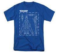 Top Gun - Schematic - Adult Unisex Short Sleeve T-Shirt - Blue