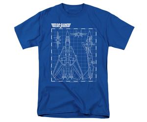 Top Gun - Schematic - Adult Unisex Short Sleeve T-Shirt - Blue