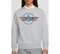 TOP GUN Star Logo Sweatshirt, Athletic Heather in Light Grey | Size: 2XL Top Gun Light Grey 2XL