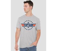 TOP GUN Star Logo T-Shirt, Athletic Heather in Grey | Size: Medium Top Gun Grey M