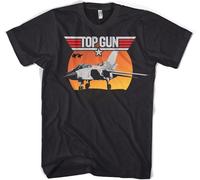 Top Gun Sunset Fighter T-Shirt Black