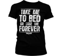 Top Gun Take Me To Bed Or Lose Me Forever Girly Tee Damen T-Shirt Black