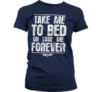 Top Gun Take Me To Bed Or Lose Me Forever Girly Tee Damen T-Shirt Navy