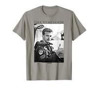 Top Gun Talk To Me Goose Black and White Photo Action Movie T-Shirt