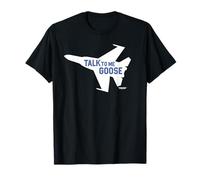 Top Gun Talk To Me Goose Jet Silhouette Action Movie T-Shirt