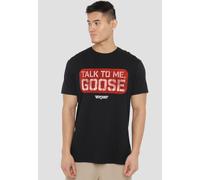 TOP GUN Talk To Me Goose Stamp T-Shirt, Black | Size: Small Top Gun Black S