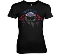 Top Gun Test Pilot Girly Tee Damen T-Shirt Black