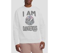 TOP GUN The I Am Dangerous Unisex Crew Sweatshirt, White | Size: Large Top Gun White L