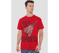 Top Gun The Maverick Unisex Adult T Shirt, Red Top Gun Red XL