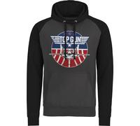 Top Gun Tomcat Baseball Hoodie Dark-Grey-Black