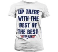 Top Gun Up There With The Best Of The Best Girly Tee Damen T-Shirt White