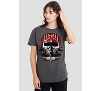TOP GUN Women's Goose Helmet T-Shirt, Charcoal | Size: Medium Top Gun Charcoal M