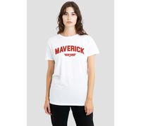 TOP GUN Women's Maverick Varsity T-Shirt, White | Size: XL Top Gun White XL