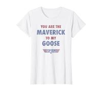 Top Gun You are The Maverick to My Goose T-Shirt, Women, White, Medium
