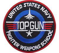 Top Guns Embroidered Fabric Patch US Air Force Emblem for DIY Tactical Patches - Ironing or Sewing for Embroidery Clothing, Ripped Shoes, Hats & Bags