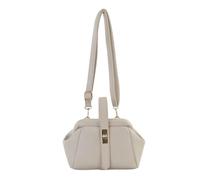 Top Handle Flap Kiss Clasp Twist Lock Closure Cross Body Bag JFY Light Khaki One Size
