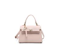 Top Handle Flap Twist Lock Tassel Charm Grab Bag JFY Pink One Size