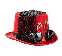 Top Hat For Coser Industrial Age Design Gear Rivets Top Hat Dark Theme For Halloween Parties Cosplay Event Halloween Costume