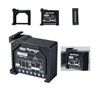 Top-Hat Rail Holder Black Suitable for Shelly Plus Series + GEN3 - Opening Bottom