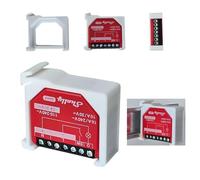 Top-Hat Rail Holder White Suitable for Shelly Plus Series + GEN3 - Opening Bottom