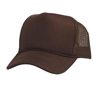TOP HEADWEAR Blank Trucker Hat - Mens Trucker Hats Foam Mesh Snapback Brown