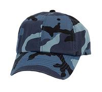 TOP HEADWEAR Enzyme Washed Camouflage Cap - Blue Camo