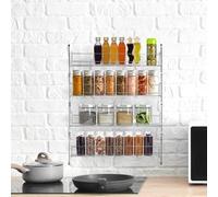 TOP HOME FINE 4 Tier Spice Rack Cupboard Door Chrome