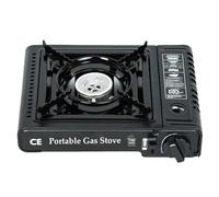 Top Home Solutions® Camping Stove - Portable Gas Stove Black With Carry Case, EN417 Compliant, Heat Control, Auto Ignition, Camping Cooker for Picnic, Garden & Outdoor