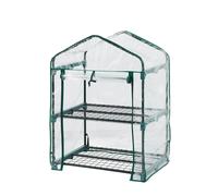 Top Home Solutions Mini Greenhouse - 2 Tier Cold Frame With Clear PVC Cover, Roll-Up Zipped Door - Portable Greenhouse For Plants And Seedlings - Pe