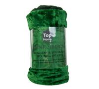 Top Home Solutions Plain Roll Mink Warm Cosy Sofa Bed Décor - Luxury Soft Warm Blanket - Blankets for Couch and Bed - Winter Warm Blanket Travel Bed (Green, 150 X 200CM)