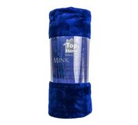 Top Home Solutions Plain Roll Mink Warm Cosy Sofa Bed Décor - Luxury Soft Warm Blanket - Blankets for Couch and Bed - Winter Warm Blanket Travel Bed (Blue, 200 X 240CM)