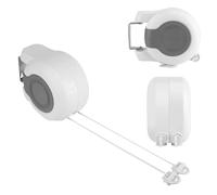 Top Home Solutions® Retractable Washing Line - 2 x 15m Wall Mounted Twin Cable Clothes Line, Heavy Duty 30 Mtr Extendable Drying Space Laundry Line For Indoor & Outdoor (Double Line)