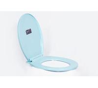 Top Home Solutions Soft Close Toilet Seat Bathroom Oval Shape - WC Heavy Duty Seats Anti Slam - with Quick Release for Easy Clean - Simple Top Fixing - L 415-440mm x W 357 mm (Light Blue)