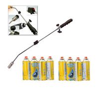 Top Home Solutions ® Weed Burner - Butane Gas Weed Wand Blowtorch Eco Friendly, Safe to Use, Flame Weeder with 8 Gas Refills Canisters for Garden & Outdoor