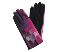 Top It Off Sherry Plaid Gloves For Women - Touch Screen Finger & Thumb - Stylish, Warm, Winter Gloves - Gifts For Women, Pink Checkers, One Size