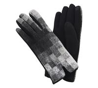 Top It Off Sherry Plaid Gloves For Women - Touch Screen Finger & Thumb - Stylish, Warm, Winter Gloves - Gifts For Women, Black Checkers, One Size