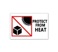 Top label Protect from Heat Caution Labels,Shipping Warning Stickers for Package Boxes,2x3 Inch 300 Pcs Per Roll