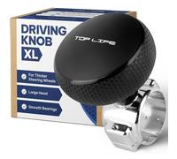 Top Life Truck Steering Wheel Knob - Silicone-Coated for Better Grip - XL Spinner for Thick Wheels - for Lorry, Heavy Duty, Vans, Pickup Trucks, Semi