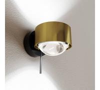 Top Light Puk! 80 Wall LED spot clear lenses brass/black