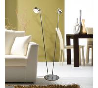 Top Light PUK floor lamp, chrome, metal, 2-bulb, G9, on/off