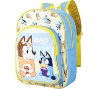 Top Linen Ltd Bluey Kids Childrens Deluxe Backpack School Rucksack Travel Bag Boys Girls with side mesh pocket and front zipped pocket