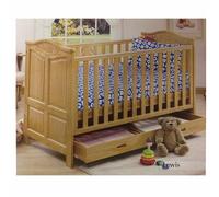 Top Linen Nursery Baby Bedding Set - Cot Bed Set for Toddler - Fitted & Flat Sheet Set - Lewis Blue Baby Set