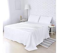 Top Linen (NW) Ltd 300 Threads King Flat Bed Sheet - 100% Egyptian Supersoft Cotton - Bed sheet for luxury hotels - Cream 300 Threads King Flat Sheet, Size (250x275cm)