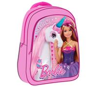 Top Linen (NW) Ltd Children Cartoon Official Character Backpack For School - Lightweight Rucksack Travel Backpack Kids - Deluxe Unicorn & Barbie I Believe Back Pack