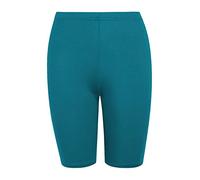 Top Linen (NW) Ltd Cycling Shorts Women - Comfortable Cycling Shorts Girls - Ladies Cycling Shorts for Workout, Running, Athletic, Dancing & Gym - Made in UK (Teal Cycling Shorts, M-L)